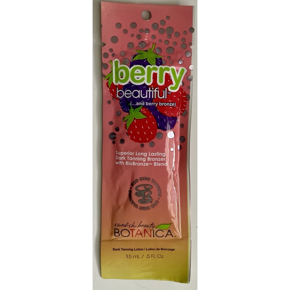 Swedish Beauty Botanica BERRY Dark Bronzer Tan Tanner Tanning Bed Lotion .5oz